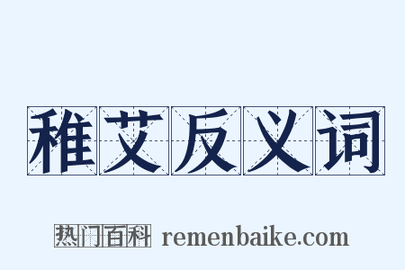 稚艾反义词是什么意思的图片